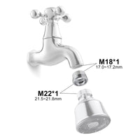 1 x RAW Customer Returns Metal Faucet Adapter, 1 Piece Aerator Connector Faucet Adapter Female 18mm-22mm for Kitchen Water Saving Filter Female Faucet - RRP €13.29