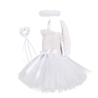 1 x RAW Customer Returns IBTOM CASTLE Angel Costume Children, Girls Angel and Devil Angel Wings Costume Tutu Dress with Angle Halo Headband Angel Wings Set for Carnival Halloween Christmas Carnival White 7-8 Years - RRP €38.05