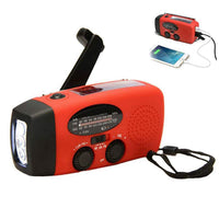 1 x Brand New POXIAO Wind Up Solar Radio Emergency Radio Crank Radio with Flashlight Rechargeable USB Phone Charger for Camping Hiking - RRP €17.65