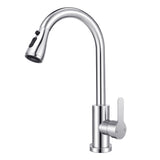 1 x RAW Customer Returns Kitchen Sink Mixer Tap with Hoses - Stainless Steel 360 Monoblock Single Lever Swivel Spout, High Arch, Mono Basin Faucet, with 3 8 Inch Female Thread for European Standards - RRP €26.99