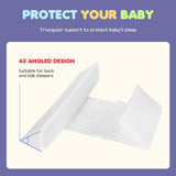 1 x RAW Customer Returns LYPPUL Baby Side Pillow, Removable Safe Baby Sleeping Pillow, Side Support Pillow for 6-12 Months Babies, Provides Adjustable Waist Protection White  - RRP €27.89