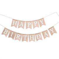 1 x RAW Customer Returns Happy Birthday Banner Banner, Burlap Banner Flag, Happy Birthday Banner for Wedding, Baby Shower, Birthday, Party and Holidays - RRP €28.8