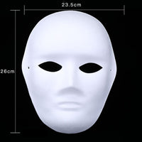 2 x Brand New meioro DIY White Paper Mask Pulp Blank Hand-Painted Mask Personality Creative Free Design Mask 5 Pieces, Men  - RRP €24.56