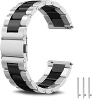 1 x RAW Customer Returns SUNDAREE Compatible with Samsung Galaxy Watch 6 4 47MM 46MM 43MM 42MM LTE 7 6 5 4 44MM 40MM FE 5 Pro 45MM,20MM Black Silver Men Women Stainless Steel Metal Bracelet Watch Strap Replacement Watch Band - RRP €17.54