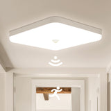 1 x RAW Customer Returns Combuh Ceiling Light with Motion Sensor 30W IP56 2400LM Neutral White 4000K Waterproof LED Ceiling Lamp for Bathroom, Office, Porch, Garage, Balcony 25 25 4cm - RRP €27.76