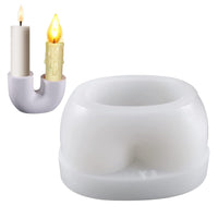 1 x Brand New Lazycloud Silicone Mold for Candle Holder, DIY Mold Candlestick, 3D Candle Holder Silicone Mold Epoxy Resin Molds, Scented Candles Home Decorations - RRP €13.54