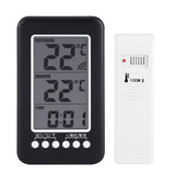 1 x RAW Customer Returns Indoor Outdoor Thermometer, Home Thermometer, LCD Digital Indoor Outdoor Thermometer Clock Temperature Meter Wireless Transmitter with - RRP €26.4