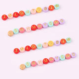 1 x Brand New Letter Beads, Colorful Beads, Flat Round Chocolate Alphabet Beads, DIY Handmade for Kids and Girls, for Necklaces Bracelets Jewelry Making - RRP €16.8