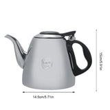 1 x RAW Customer Returns Tea kettle, stainless steel tea kettle, teapot, stove top with ergonomic handle for tea, coffee, milk 1.5L  - RRP €25.55