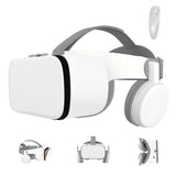 1 x RAW Customer Returns LONGLU VR Glasses for iPhone and Android Phones, 3D Virtual Reality Glasses with Wireless Headphones for Imax Movies and Games with a Remote Control White  - RRP €129.99