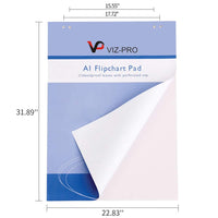 2 x RAW Customer Returns VIZ-PRO Standard Easel Pads A1 Flipchart Paper Pad, 841 x 594mm, 25 Sheets Pad - RRP €46.04