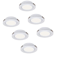 1 x Brand New HCFEI LED Slim Furniture Recessed Spotlight, 3W 230V, Flat Recessed Furniture Light, Furniture Recessed Spotlight, Recessed Spotlight, Ultra Flat Mini 6 Neutral White White  - RRP €27.56