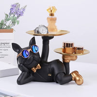 1 x RAW Customer Returns Asslye French Bulldog Figurine,French Bulldog Key Bowl Key Storage Modern Sculpture Decoration for Hallway Living Room - RRP €35.28