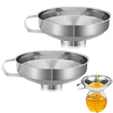 21 x Brand New NETUME 2 Pieces Jam Funnel, Stainless Steel Funnel with Handle, Canning Funnel for Transporting Jam Liquid Beans - RRP €268.38