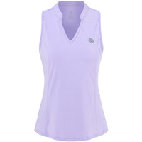 1 x Brand New AjezMax Women s Sports Tennis Tank Tops Racerback Sleeveless Running Shirt Top Quick Drying Yoga Tank Top Fitness Top Light Purple XL - RRP €27.6