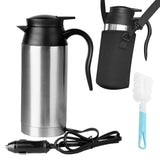 1 x RAW Customer Returns Gobesty Car Kettle Stainless Steel 12V, 750ml Travel Kettle Kettle Camping Cigarette Lighter, Portable Travel Teapot Car Kettle for Making Tea, Coffee Baby Milk - RRP €30.24