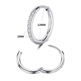 1 x RAW Customer Returns Bo Win 3 Pairs Titanium Stainless Steel Hoop Earrings Silver Earrings Women s Earrings Diamond Brilliant Zirconia Earrings Black Men s Earrings Diamond Women s Mens Earrings Gold Hoop Earrings Small Set Piercing 12 mm - RRP €16.84