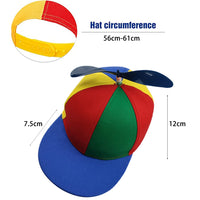 2 x Brand New MEZHEN Colorful Propeller Hat Helicopter Propeller Hat Helicopter Cap for Boys and Girls Helicopter Cap Baseball for Adults Children Adjustable Size - RRP €55.2