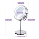 1 x RAW Customer Returns Meowoo Cosmetic Mirror With Light Makeup Mirror LED Make-Up Mirror 10x HD Double-Sided Magnification 360 Degree Adjustable 1pc  - RRP €34.99