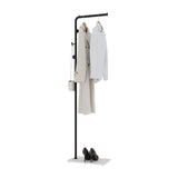 1 x RAW Customer Returns LOFTPLUS Modern Metal Coat Rack - 170cm Space Saving Coat Rack for Clothes, Bags and Shoe, Coat Rack for Entrance, Living Room, Bedroom, Office Black  - RRP €65.53