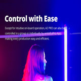 1 x RAW Customer Returns AMBITFUL A2PRO-K2 A2 PRO Full Color RGB Tube Light, CRI 95 TLCI 97 Accurate Color, 2500K-8500K Adjustable, RGB CCT HSI Mode, 26 Fx Light Effect, APP Control Support A2PRO-K2  - RRP €158.0