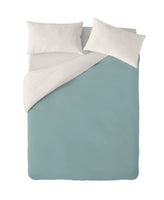 1 x RAW Customer Returns Textilhome - Two-tone Reversible Smooth Duvet Cover Set, Nordic Duvet for Bed 135 150 240x220cm - Includes 2 Pillowcases 70x40cm. Aquamarine Ivory Color - RRP €27.99