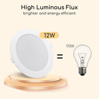 1 x RAW Customer Returns Aigostar LED Recessed Downlight, 12W Equivalent to 113W, Daylight 4000K, LED Spotlights, LED Porthole, 145-155mm, Pack of 2 - RRP €18.68