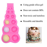 1 x RAW Customer Returns YGCHEN Silicone Fondant Molds 3d Half Ball Silicone Mold Cake Mold Chocolate Baking Mold Pearl Molds DIY Candy Jelly Baking Molds Cake Decoration 2 Pieces - RRP €15.73