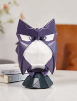 1 x Brand New NENBOLEC Modern Sculpture Arts Owl Decor Figures Animal Statue Gift Living Room Art Polyresin Ornament Purple 20cm - RRP €59.99