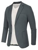 1 x Brand New PaulJones Men s Classic 2-Button Regular Fit Jacket, Dark Gray, S - RRP €22.8