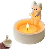 1 x Brand New Cat Candle Holder, Cartoon Cat Candle Holder, Funny and Cute Candle Holder, Home Decor Gift for Cat Lovers Candles Not Included  - RRP €19.2