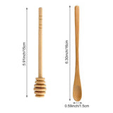 1 x Brand New Honey spoon, honey stick, honey lifter, honey stirrer made of wood, honey dipper spoon, honey spoon stirring rod, honey spoon wood with long handle, with wooden stirring spoon, coffee spoon, for honey, syrup, 14 pieces - RRP €7.3