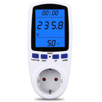 2 x RAW Customer Returns Electricity consumption meter power measuring device socket electricity meter, energy cost measuring device electricity cost measuring device electricity consumption meter, LCD backlight 180 readable display - RRP €30.24