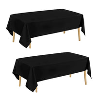 1 x RAW Customer Returns Hiasan Smooth, Stain-Resistant Tablecloth, Lotus Effect, Lightweight, Waterproof, 2 Pieces, Black, 140 x 200 cm - RRP €30.84