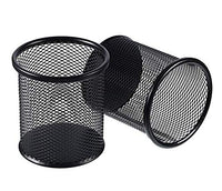 1 x Brand New Faneli 4 pcs Desk Pen Holder, Metal Mesh Desk Pen Holder Black - RRP €8.05