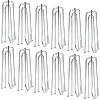 1 x RAW Customer Returns Pack of 60 304 stainless steel curtain pleat hooks 4 prong curtain hooks pinch pleat clips hooks - RRP €16.99