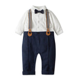 1 x RAW Customer Returns LEONARDINO Baby Boys Clothing Set Baptism Boy 5-piece with bow tie vest hat gentleman long sleeve suit Outfit for festive occasions birthday Wedding - RRP €40.01