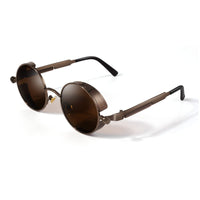 1 x RAW Customer Returns GQUEEN Retro Round Steampunk Polarized Sunglasses Men Women UV400,MTS2 - RRP €19.99