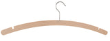 1 x RAW Customer Returns Hagspiel coat hangers made of beech wood, 30 pcs. Single hanger raw, 42 cm long, very space-saving, environmentally friendly, Made in EU raw with notches  - RRP €29.15