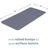 3 x Brand New TranquilBeauty Non-Slip Bath Mat 88x40cm Grey, Diamond Holes, with Suction Cups Machine Washable, Latex Free. Bathtub Mat. Ideal for the Elderly and Children - RRP €51.81