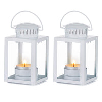 1 x RAW Customer Returns Nuptio Decorative Lanterns, 2 Pieces Candle Lanterns Indoor Tea Light Holders, Hanging Garden Lanterns Candle Holder Lantern for Birthday Party Centerpieces Wedding Relaxing Spa - RRP €15.35