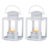 1 x RAW Customer Returns Nuptio Decorative Lanterns, 2 Pieces Candle Lanterns Indoor Tea Light Holders, Hanging Garden Lanterns Candle Holder Lantern for Birthday Party Centerpieces Wedding Relaxing Spa - RRP €15.35