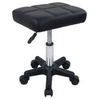 1 x RAW Customer Returns FURWOO Rectangle Rolling Stool with Wheels Height Adjustable Swivel Stool Chair for Spa Salon Massage Black - RRP €42.99