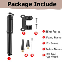 1 x Brand New QCHMM bicycle air pump, mini pump with telescopic function, Presta, Schrader - RRP €36.0