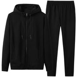 1 x RAW Customer Returns amropi tracksuit men s jogging suit hoodie sports suit sweat jacket and sports trousers black, XXL  - RRP €49.99