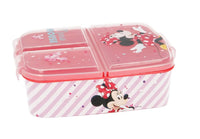 1 x RAW Customer Returns Premium lunch box Minnie Mouse lunch box with 3 compartments, Bento lunch box for children - ideal for school, kindergarten or leisure - RRP €11.95