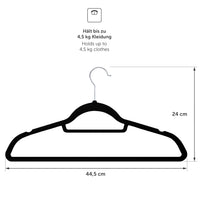 1 x RAW Customer Returns Blumtal Pack of 50 space-saving clothes hangers with velvet cover - non-slip premium hangers including tie holder, 360 rotatable, black - RRP €25.2