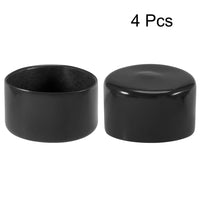 1 x RAW Customer Returns sourcing map 4pcs. Rubber end cap vinyl round cover screw thread protection cap 2 50mm inner diameter black - RRP €10.07