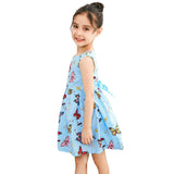 1 x Brand New SMILING PINKER Girls Dress Cotton Butterfly Strap Dress Summer Party Dresses 2-3 Years, Blue  - RRP €18.14