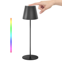 1 x RAW Customer Returns Table lamp wireless made of metal dimmable LED table lamp wireless 8 colors LED table lamp IP54 waterproof indoor outdoor rechargeable for bedroom, bar, table, decoration, camping - RRP €46.99